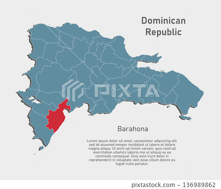 Vector map Dominican Republic - Barahona Province Vector map Dominican Republic - Barahona Province 136989862