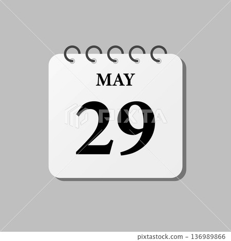 Icon page calendar day - 29 May Icon page calendar day - 29 May 136989866