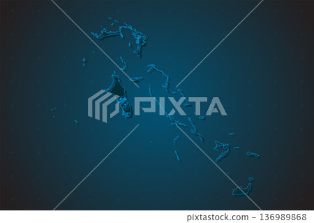Vector map of Bahamas on the radar screen 136989868