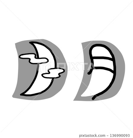 Hieroglyph "Moon" 136990093