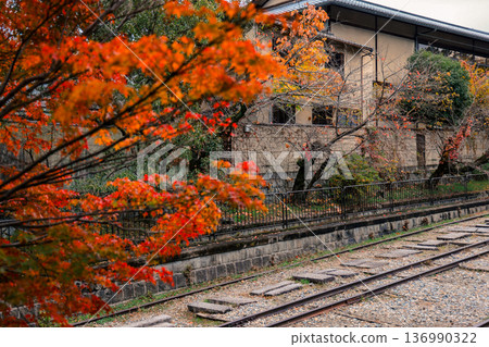 Historic Keage Incline Surrounded by Seasonal Kyoto Scenery Nov 26 2025 136990322