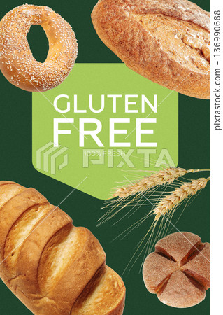 Enjoying fresh gluten free bread for a happy Easter gathering with family and friends Enjoying fresh gluten free bread for a happy Easter gathering with family and friends 136990688