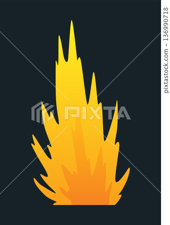 Explosion animation. Animation for game of the explosion effect. Cartoon animation for game. Exploding effect. Hand drawn vector illustration 136990718