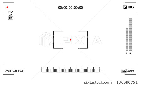 Camera Viewfinder Interface Overlay with Video Recording Elements Camera Viewfinder Interface Overlay with Video Recording Elements 136990751