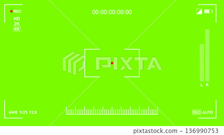 Camera Viewfinder Overlay on Green Screen Background with Recording UI Camera Viewfinder Overlay on Green Screen Background with Recording UI 136990753