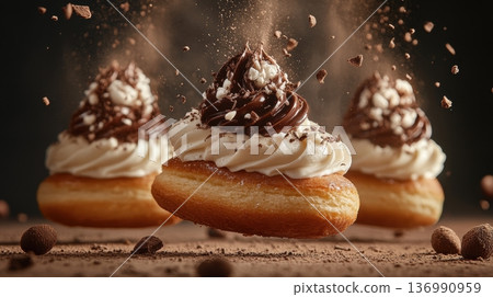 Indulgent Eclairs A Delectable Gourmet Treat for the Senses 136990959
