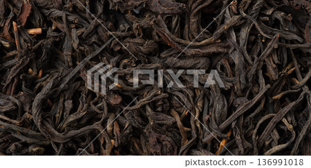 Pile of black tea on white background. 136991018