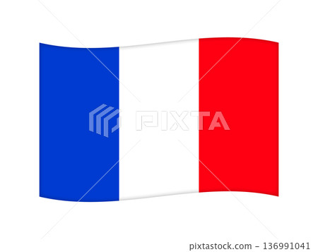 Cool French flag illustration material 4 136991041