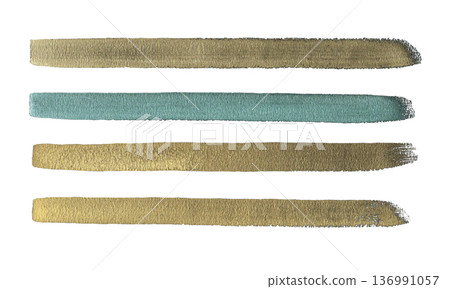 Horizontal strokes of shimmering gold and green watercolor create festive celebratory template.Luminous,hand drawn texture for birthday cards,Christmas designs,New Year themes,joyful seasonal branding Horizontal strokes of shimmering gold and green watercolor create festive celebratory template.Luminous,hand drawn texture for birthday cards,Christmas designs,New Year themes,joyful seasonal branding 136991057