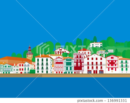 Saint Jean de Luz, Basque Country, France, summer scenery 136991331