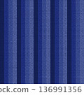 Japanese style bonito stripe pattern. Cotton fabric style vector illustration. 136991356