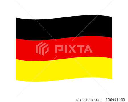 簡易德國國旗插畫素材 4 136991463