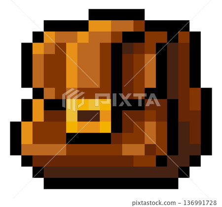 Pixel Art Leather Satchel Video Game Item Icon Pixel Art Leather Satchel Video Game Item Icon 136991728