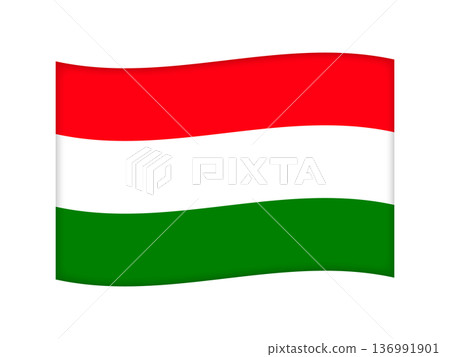 簡易匈牙利國旗插畫素材 3 136991901