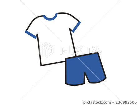 小學運動服:T恤和短褲 小學運動服:T恤和短褲 136992500