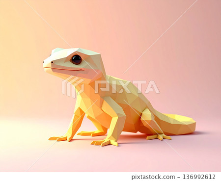 幾何低多邊形風格的紐特 136992612