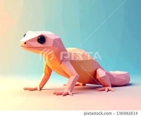 幾何低多邊形風格的紐特 136992614