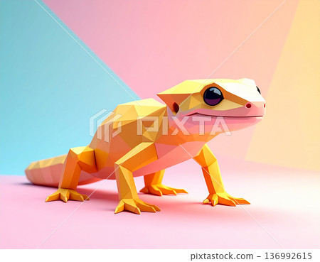 幾何低多邊形風格的紐特 136992615