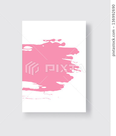 Abstract ink brush banners with grunge effect 136992690