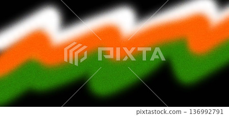 Abstract Zigzag Indian Tricolor Background with Saffron 136992791