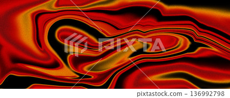 Abstract Red and Yellow Liquid Swirl Background 136992798