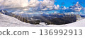 Panorama of winter landscape with snow covered Alps in Seefeld inTirol, Austria 136992913