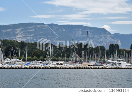 2022年8月15日拍攝的日內瓦湖畔景色 2022年8月15日拍攝的日內瓦湖畔景色 136993124