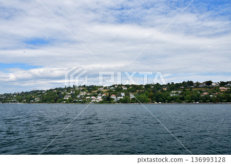 2022年8月15日拍攝的日內瓦湖畔景色 2022年8月15日拍攝的日內瓦湖畔景色 136993128