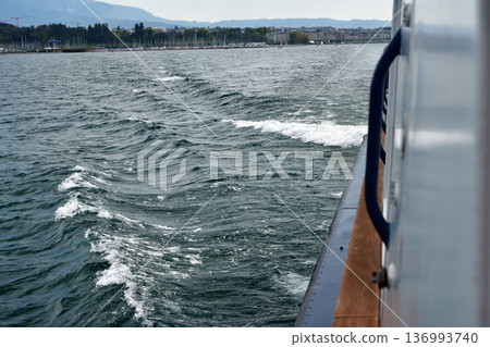View of Lake Geneva from a boat. Photo taken on August 15, 2022. 136993740