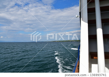 View of Lake Geneva from a boat. Photo taken on August 15, 2022. 136993741