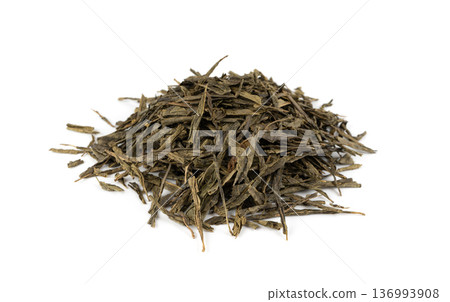 Green tea leaves macro textured background Green tea leaves macro textured background 136993908