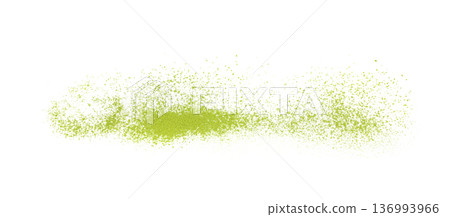 Matcha powder isolated, green tea pile Matcha powder isolated, green tea pile 136993966