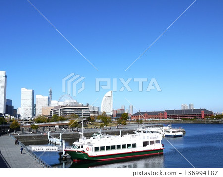 藍天舒展的港未來風景 藍天舒展的港未來風景 136994187
