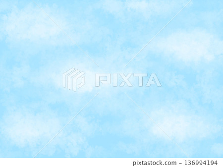 背景素材為藍天白雲的圖片。 背景素材為藍天白雲的圖片。 136994194