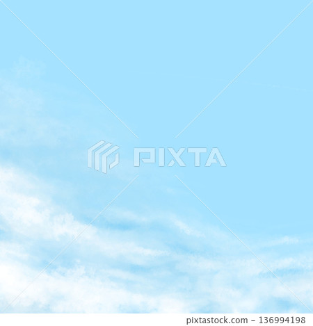 背景素材為藍天白雲的圖片。 背景素材為藍天白雲的圖片。 136994198