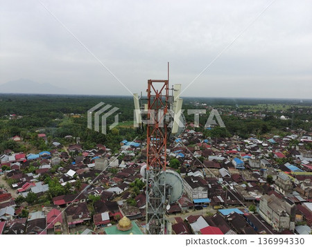 signal transmitter tower during the day signal transmitter tower during the day 136994330