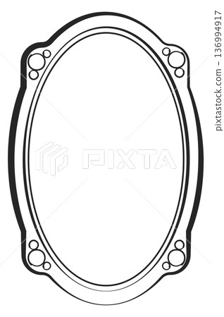 Classic gallery frame. Picture border doodle drawing Classic gallery frame. Picture border doodle drawing 136994917