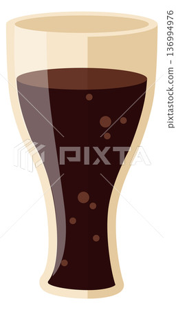 Soda glass. Fizzy sparkling drink cartoon icon 136994976