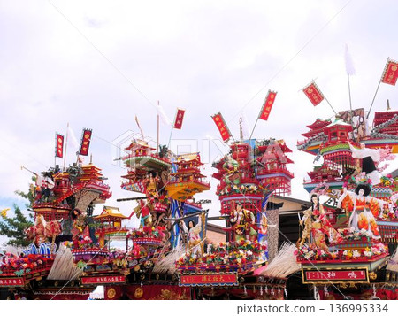 日田祗園祭:美麗的彩車巡遊(大分縣) 日田祗園祭:美麗的彩車巡遊(大分縣) 136995334
