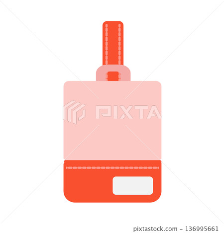 Red and pink indoor shoe bag (illustration) 136995661