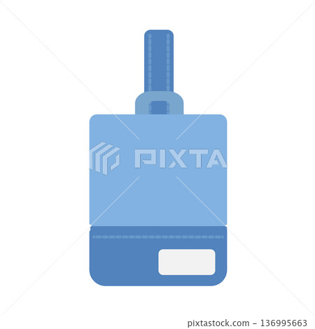 藍色鞋袋插圖 136995663