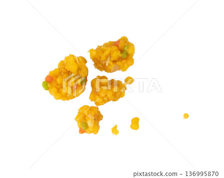 Ladoo, laddu or bundi laddoo is Indian sweet Diwali food. This is boondi ladoo balls 136995870