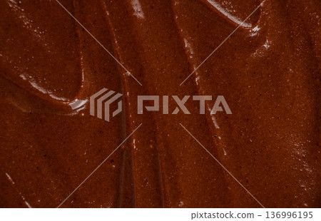 Smooth chocolate spread texture background Smooth chocolate spread texture background 136996195