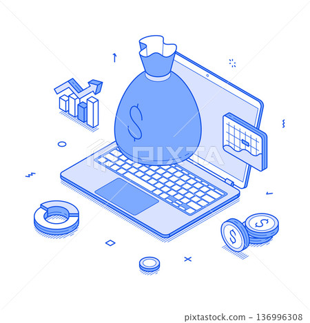 Modern Financial Growth and Investment Concept Vector Illustration Modern Financial Growth and Investment Concept Vector Illustration 136996308