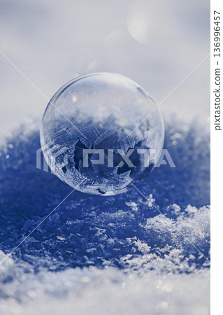 A fantastical piece created by the interweaving of ice crystals and sparkling snow. 136996457
