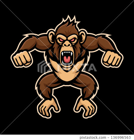 chimpanzee mascot logo vector design template simple and modern style eps 10 chimpanzee mascot logo vector design template simple and modern style eps 10 136996563