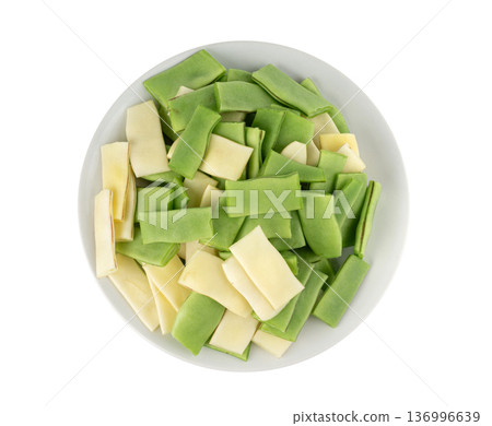 Phaseolus coccineus flat green pods Phaseolus coccineus flat green pods 136996639