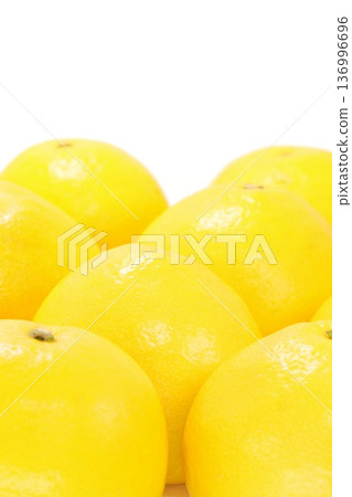 Tosa Buntan, a large citrus fruit from Kochi Prefecture, against a bright background Tosa Buntan, a large citrus fruit from Kochi Prefecture, against a bright background 136996696