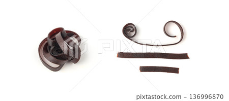 Fruit leather rolls isolated. Plum apple pastila, pastille healthy candy snack Fruit leather rolls isolated. Plum apple pastila, pastille healthy candy snack 136996870