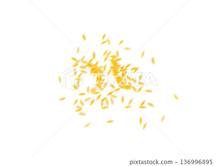 Raw orzo pasta, risoni or kritharaki pile 136996895